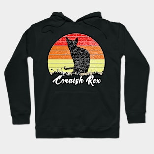 Cats 365 Cornish Rex Cat Lover Gift Retro Hoodie